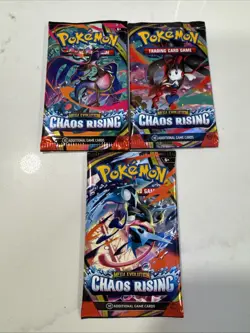 Pokemon Chaos Rising Booster Packs Lot Of 3 IN HAND New Sealed - Image 1