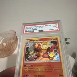 PSA 9 2018 Pokemon sun & Moon Magmorttar Holo Ultra Prism - Image 3