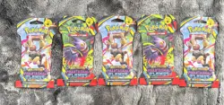 Pokemon TCG Phantasmal Flames Sleeved Booster Pack Lot of 5 Factory Sealed - Image 1
