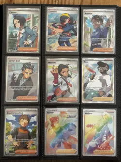 Pokemon Trainer Bundle - 9 Full Art / Rainbow Rares - Carmine Brock Brawly More - Image 1
