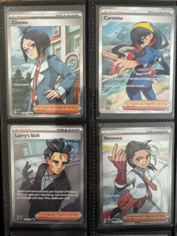 Pokemon Trainer Bundle - 9 Full Art / Rainbow Rares - Carmine Brock Brawly More - Image 2