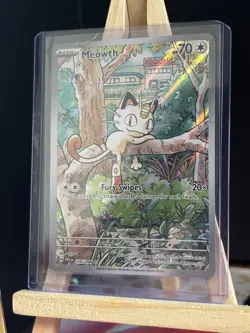 Pokemon TCG - Meowth 106/094 Illustration Rare Holo - Phantasmal Flames - Image 1