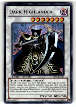 Dark Highlander YF01-EN001 Limited Ultra Rare Yu-Gi-Oh! 5D's Manga Promotional C - Image 1