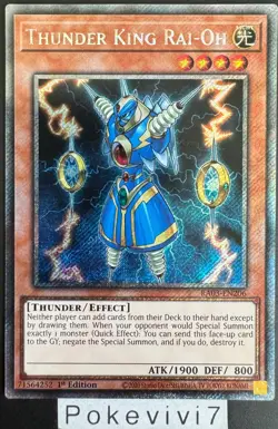 Carte YU-GI-OH! THUNDER KING RAI-OH RA03-EN206 PSR NEUF - Image 1