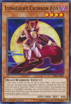 Lunalight Crimson Fox CIBR-EN090 1st ED Yu-Gi-Oh! - Image 1