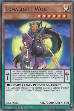 Lunalight Wolf SHV1-EN012 1st ED Yu-Gi-Oh! - Image 1