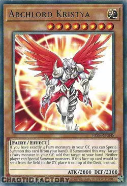 YUGIOH VASM-EN048 Archlord Kristya Rare 1st Edition NM - Image 1