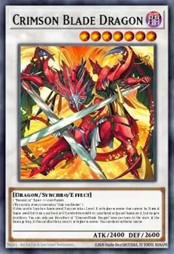 YUGIOH BLZD-EN037 Crimson Blade Dragon Ultra Rare 1st Edition NM - Image 1