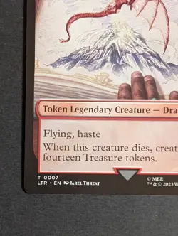 MTG Card - 1x Smaug Token - NM - Lord of the Rings: Tales of Middle Earth Dragon - Image 3