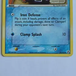 Pokemon Clamperl Stamped Legend Maker Reverse Holo 51/92 Vintage English Card - Image 3