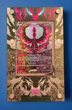 Galarian Moltres V Extended Art Custom 4"X6" Acrylic Frame for Pokemon No Card - Image 1