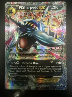 Pokemon M Sharpedo EX Mega XY200a Full Art Promo Alternate Art - Image 1