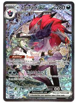 Pokemon N's Zoroark ex Ascended Heroes 286/217 Special Illustration Rare TCG - Image 1