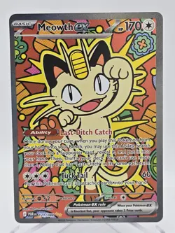 Pokemon Meowth ex 121/088 ENGLISH Perfect Order SIR 🔥PACK FRESH NM 🔥 - Image 1