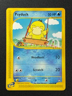 AQUAPOLIS PSYDUCK #104/147 Vintage Pokemon TCG NM+ E-reader - Image 1