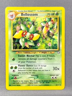MP Unlimited Holo Bellossom 3/111 Holo Rare Neo Genesis Pokemon Atsuko Nishida - Image 1