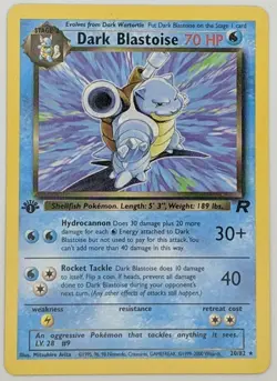 Pokemon Dark Blastoise 20/82 Team Rocket 1st Edition Rare Non-Holo Vintage WOTC - Image 1