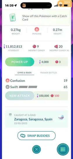 Pokemon Go Legendary Shiny Mesprit - Image 2