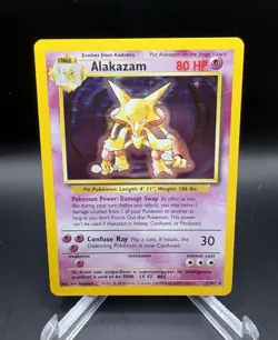 Pokemon Alakazam Base Set Holo Rare 80 HP Stage 2 1/102 Wizards 1999 - Image 1