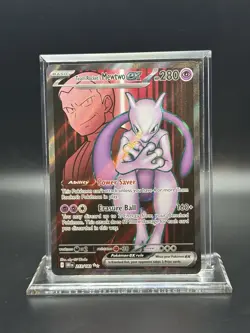 2025 Pokemon Destined Rivals - Team Rocket’s Mewtwo EX No. 213/182 - Image 1
