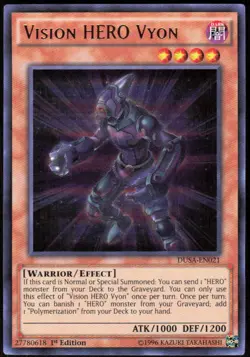 Vision HERO Vyon DUSA-EN021 Ultra Rare Duelist Saga Yu-Gi-Oh Near Mint - Image 1