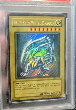Yu-Gi-Oh 2002 SDK-001 Blue-Eyes White Dragon PSA 8 NM-MT Vintage - Image 2