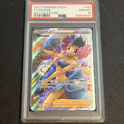 PSA 10 Phoebe 161/163 Battle Styles Full Art Trainer Ultra Rare Pokemon TCG - Image 1