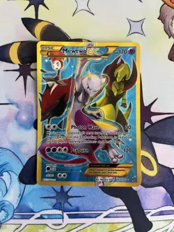 Mewtwo EX 163/162 Rare Secret BREAKthrough Pokemon Near Mint Pokemon Card - Image 1