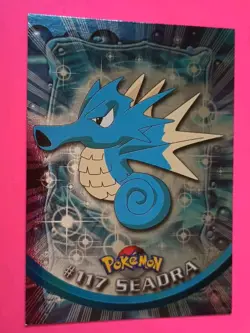 POKEMON Topps Card #117 SEADRA HOLO Rare VLP/EX Blue Logo TV Animation 2000! - Image 2