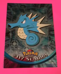 POKEMON Topps Card #117 SEADRA HOLO Rare VLP/EX Blue Logo TV Animation 2000! - Image 3
