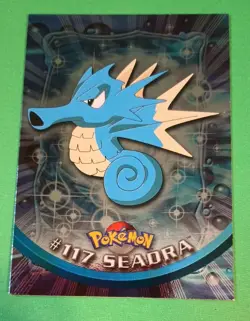 POKEMON Topps Card #117 SEADRA HOLO Rare VLP/EX Blue Logo TV Animation 2000! - Image 4