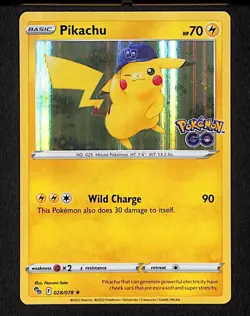 Pikachu 028 Rare Pokemon Pokemon GO 078 Holo 2022 - Image 1
