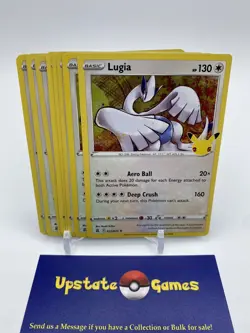X8 Lugia 022/025 - Holo Rare Celebrations Legendary Pokemon TCG Near Mint NM - Image 1