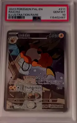 Raichu Paldea Evolved Illustration Rare 211/193 Graded PSA 10 Gem Mint Pokemon - Image 1