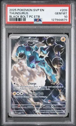 Pokemon Thundurus #209 SV Scarlet & Violet Promo Holo EN PSA 10 (2025) - Image 1