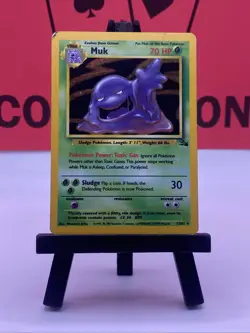 Muk 13/62 Fossil WOTC Pokemon TCG Holo Rare 1999 MP - Image 2