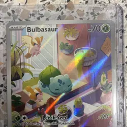 Bulbasaur 143/142 SV07 Stellar Crown Illustration Rare Full Art Holo EN 2024 - Image 2