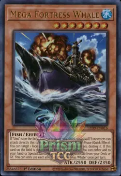 1st ed Mega Fortress Whale ultra rare LED9-EN016 Yugioh - Image 1