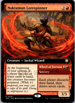 MTG SkeenAB Naktamun Lorespinner BORDERLESS from SOC. NM. - Image 1