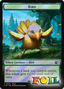 Hero (0007) // Bird (0016) Double-Sided Token 7 / 16 MTG FINAL FANTASY NP Foil - Image 2
