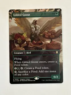 MTG Gilded Goose Borderless BLC 83 Foil R Lightly Played - Image 1