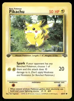 Pokemon Cards Pikachu 60/64 1st Edition Jungle WOTC Common LP - Image 1