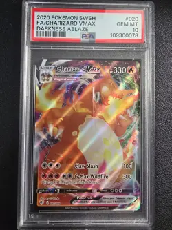 Pokemon Charizard VMAX 020/189 SWSH Darkness Ablaze GEM MINT PSA 10 - Image 1