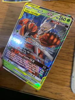 Pheromosa & Buzzwole GX (1/214) Unbroken Bonds Tag Team Holo Rare Pokemon Card! - Image 4