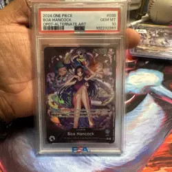 One Piece English Boa Hancock 2024 Alternate Art Leader OP07 #038 PSA 10 Gem - Image 1