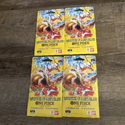 LOT OF 4 OP-15 One Piece Adventure on Kami's Island Double Pack Booster OP15 NEW - Image 1