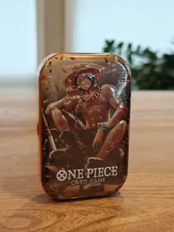 One Piece Tin Pack Set Vol. 2 Portgas D. Ace Tin FACTORY SEALED - Image 1
