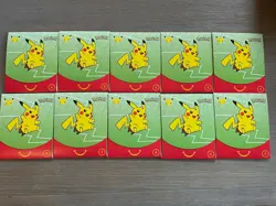 McDonalds Pokemon Cards 25th Anniversary Set Lot 10 Packs Toy 4 Happy Meal Rare - Image 1