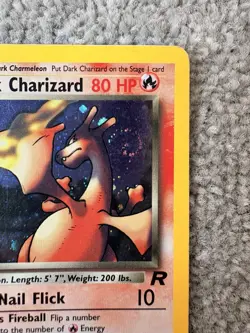 Pokemon Cards Dark Charizard 4/82 Team Rocket Holo SWIRL Rare LP - Image 2