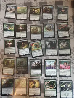 51 Rare Green MTG Cards Ungraded Excellent Condition Sleeved. - Image 1